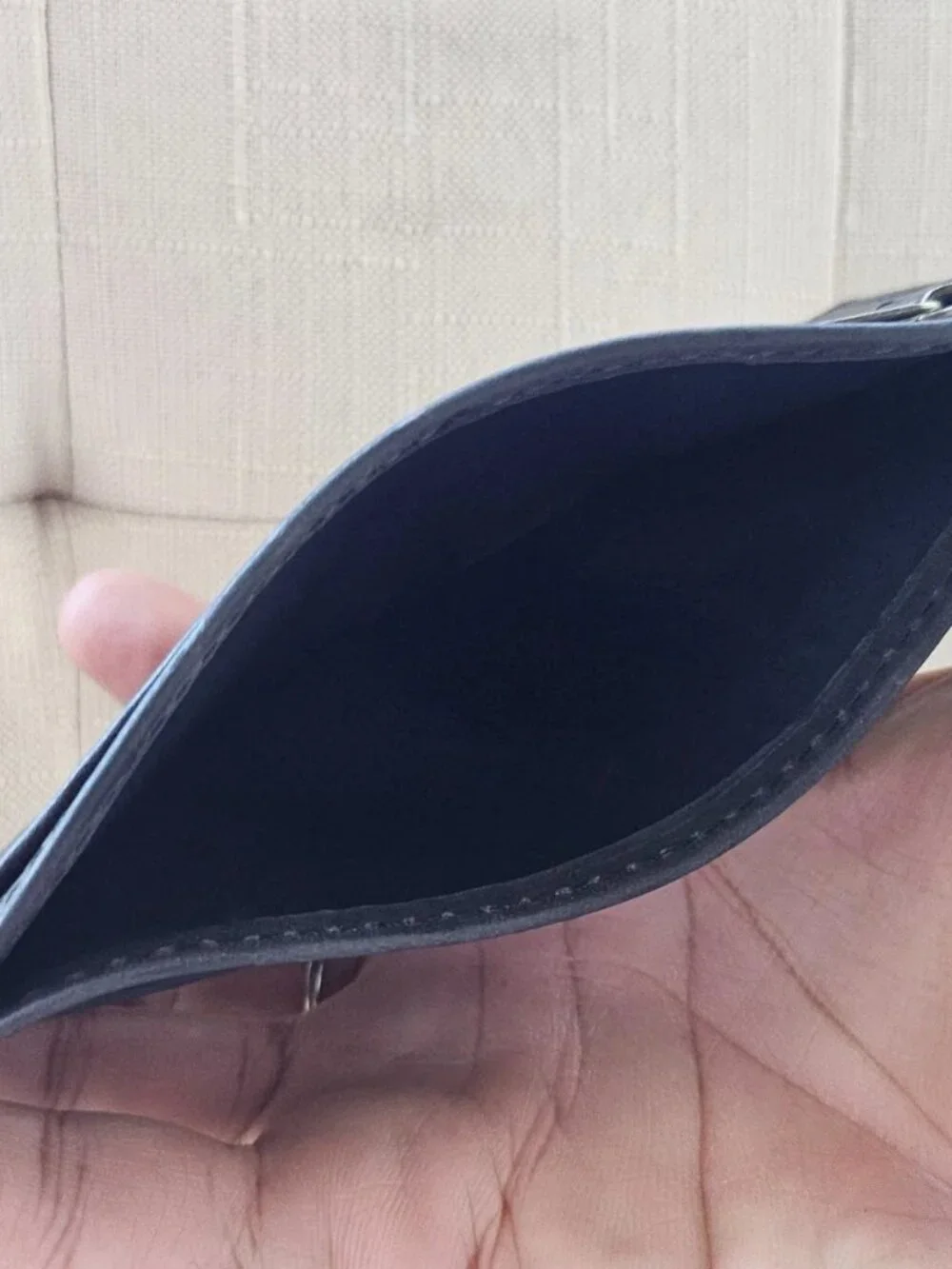 Leather Long Wallet Unisex Card Holder Blak Genuine Leather Handmade Clutch